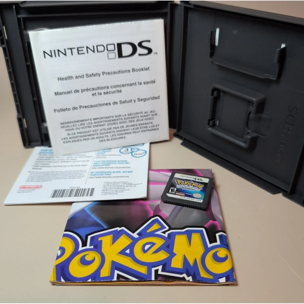 Pokemon Diamond Version Nintendo DS CIB Complete Authentic Poster Manual Insert